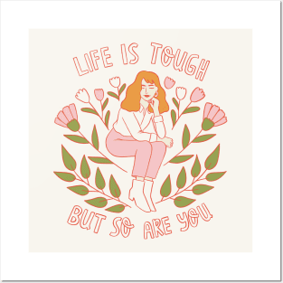 Motivational Floral Quote Illustration Posters and Art